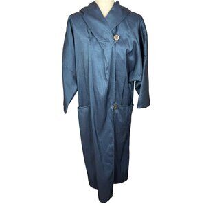 MARALYCE FERREE Hooded Raincoat Shimmer Teal Green Sz S/M NWOT